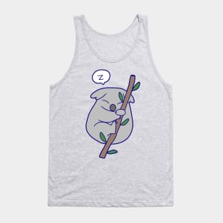 Kawaii Sleeping Koala Tank Top